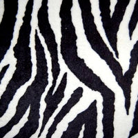 SWATCHES Zebra Minky Cuddle Fur