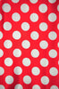 Polka Dot Charmeuse Satin RED WHITE SP-107