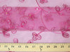 Embroidered Flower Sequins Organza FUCHSIA EM-1