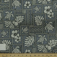 SWATCHES Grey/Brown Hawaiian Floral Prints