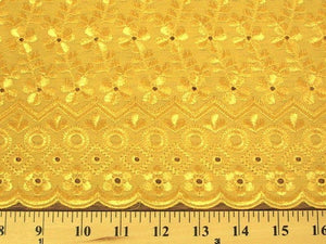 Eyelet Embroidery Yellow EL-11