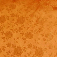 Floral Satin Brocade Orange