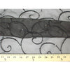 Embroidered Swirl Sequins Organza BLACK EM-18