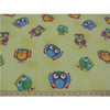 Premium Anti-Pill Owls On Yellow Fleece 66