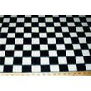 Checkered Fleece Black White