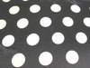 Polka Dot Dull Satin WHITE 3" ON BLACK