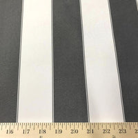 Outdoor Water-UV Resistant Canvas BLACK WHITE STRIPED