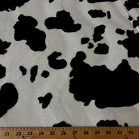 Velboa Animal Skins Fur Cow Spots Large Black