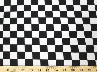 Checkered Dull Satin SMALL BLACK WHITE