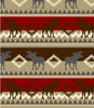 Premium Anti-Pill Moose Stripe Brown Fleece 514