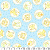 Anti-Pill Baby Animals In Circles Blue Fleece 653