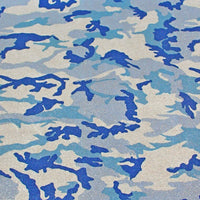 Blue Camouflage Metallic Micro Dot Spandex SP-14