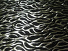 Metallic Flames Spandex SILVER BLACK