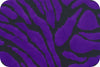 Zebra Long Pile Minky Fur PURPLE