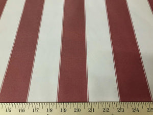 Outdoor Water-UV Resistant Canvas RED IVORY STRIPED