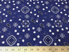 Royal Blue Paisley Print Poly/Cotton