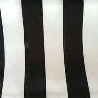 Striped Charmeuse Satin BLACK 3 1/4 INCHES