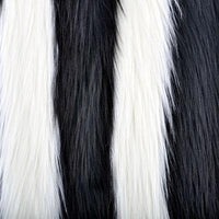 Striped Shaggy Fur BLACK/WHITE SF-1