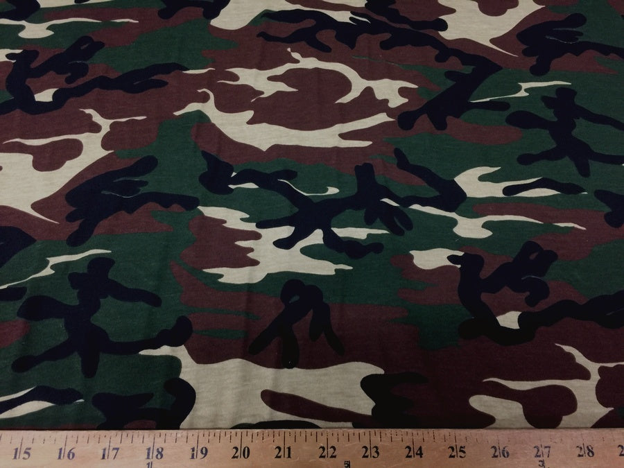 Army Camouflage Cotton Jersey Knit CP-1