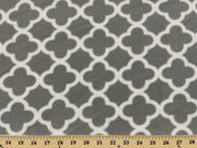 Anti Pill Quatrefoil Gray  Fleece 120