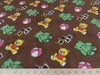 Premium Anti-Pill Teddy Bears On Brown Fleece 299
