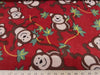 Premium Anti-Pill Monkey On Red Fleece 301