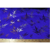 Chinese Bamboo Brocade Royal Blue "PIECE MEASURES 1 YARD 10 INCHES"