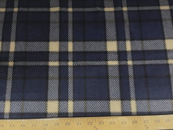 Anti-Pill Blue Plaid Fleece 715
