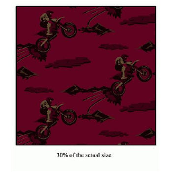Anti-Pill Dirtbikes Burgundy Fleece 212