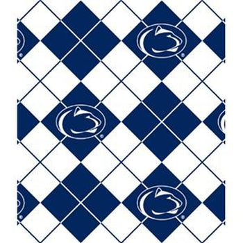 Anti-Pill Penn State Argyle Fleece B655 "PIECE MEASURES 1 YARD 27 INCHES"