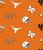 Anti Pill University of Texas Fleece B161 (LAST PIECE MEASURES 1 YARD 26 INCHES"
