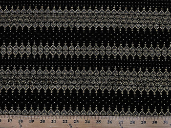 Embossed Velvets BLACK "LAST PIECE MEASURES 2 YARDS 10 INCHES"