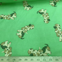 Dogs Green Flannel