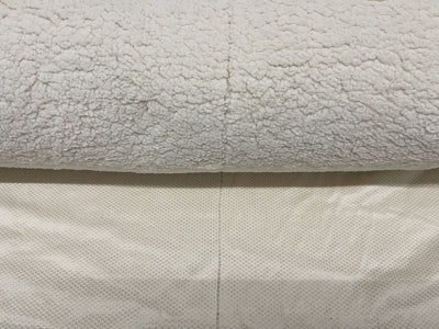 FLAWED Minky Sherpa Lambs Wool IVORY 