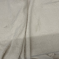 FLAWED Minky Sherpa Lambs Wool IVORY "FLAWED DIRT MARKS"