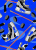 Premium Anti-Pill Hockey Game Blue Fleece 711