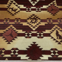 Anti-Pill Rust Brown Southwest Stripes Fleece 475