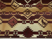 Anti-Pill Rust Brown Southwest Stripes Fleece 475
