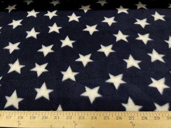 Anti-Pill Stars On Navy Fleece