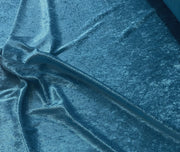 Crushed Panne Velour Velvet Teal Passes NFTA-701 and Small Scale 19 Flammability Tests