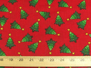 Christmas Trees On Red CT-4