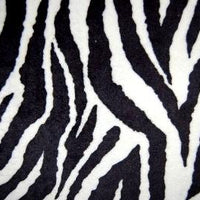 Zebra Minky Cuddle Fur BLACK WHITE