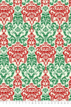 Premium Anti-Pill Festive Baroque On Ivory Fleece 192