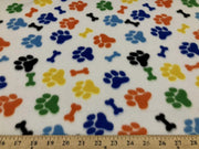 Paws Bones Rainbow Fleece 20B