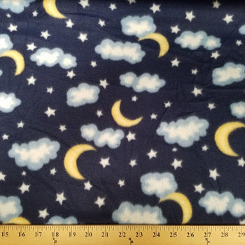 Clouds Moon Stars Fleece 247