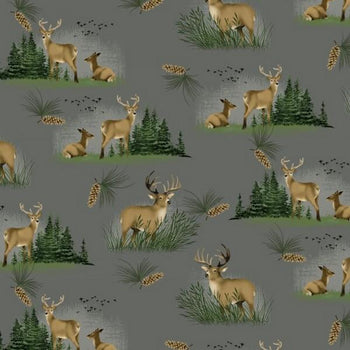 Premium Anti-Pill Peaceful Deer Fleece 288