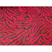 Zebra Red Black Fleece 301 "LAST PIECE MEASURES 1  1/2 YARDS"