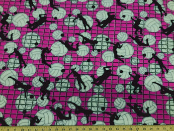Anti-Pill Hot Pink Volleyball Play Fleece 302