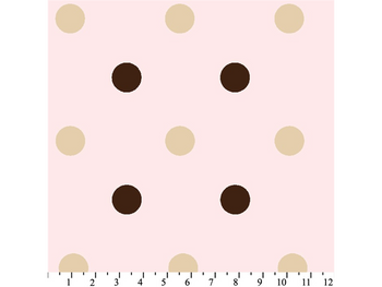 Anti-Pill Big Polka Dot Pink Fleece 311