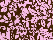 Anti-Pill Graphic Flower Brown Pink Fleece 312